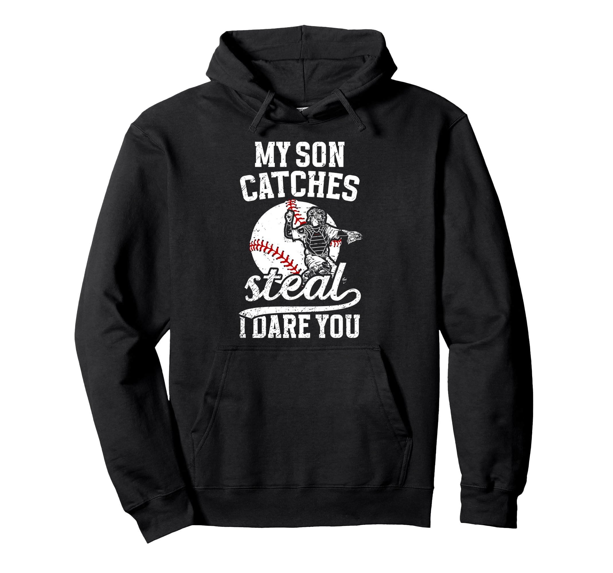 Funny Baseball Catcher Mom Baseball Hoodie - Custom Art Print for Adults - T-Shirt, Sweatshirt, Hoodie