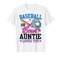 Gender Reveal Baseball Or Bows Auntie T-Shirt - Streetwear Style Men Women - T-Shirt, Sweatshirt, Hoodie
