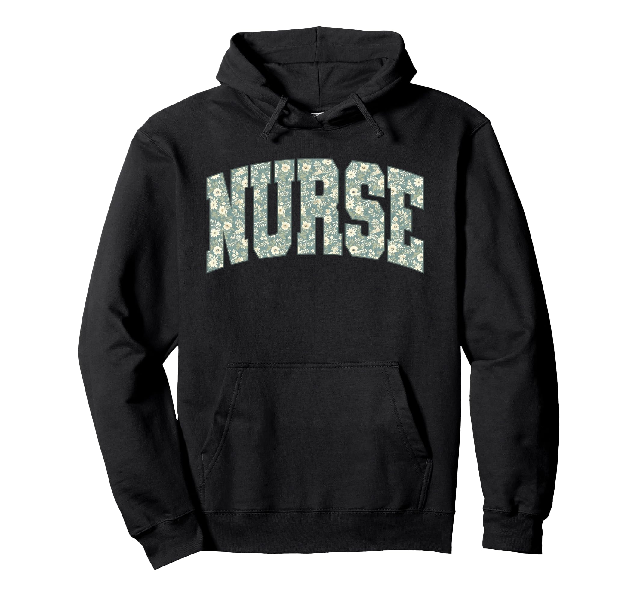 Boho Floral Nurse Flower Healthcare Hoodie - Streetwear Style for Adults - T-Shirt, Sweatshirt, Hoodie