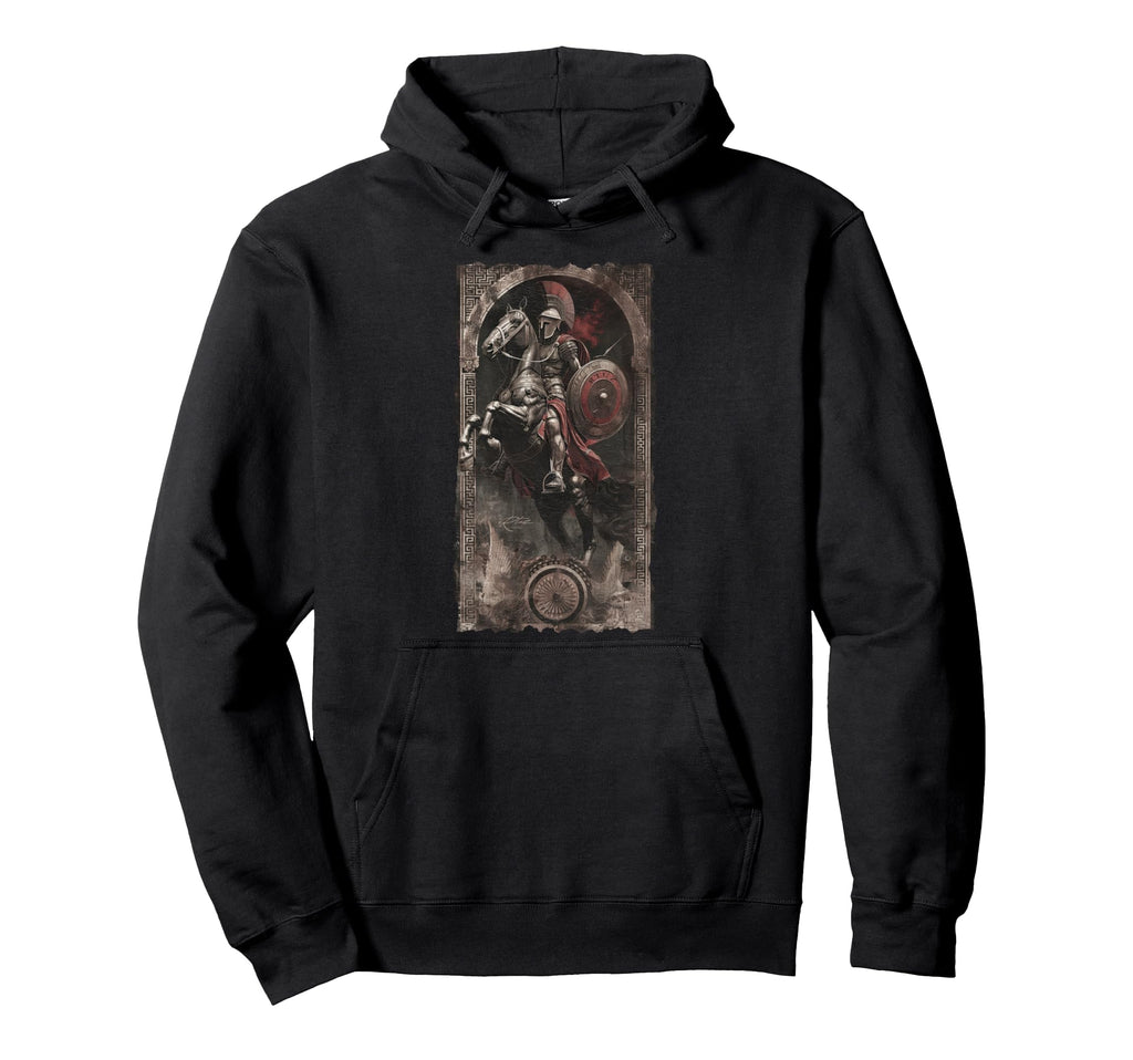 Y2K Spartan Warrior Helmet Aesthetic Hoodie - Novelty Apparel for Adults - T-Shirt, Sweatshirt, Hoodie