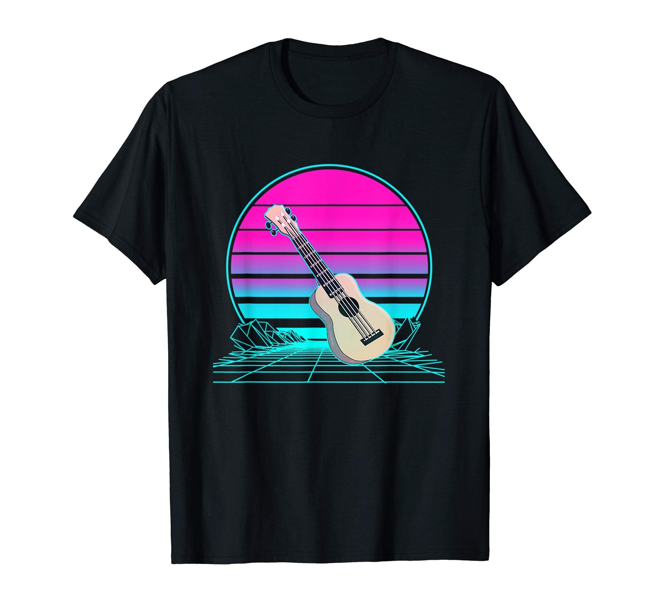 Sunset Ukelele T-Shirt - Unique Graphic Unisex - T-Shirt, Sweatshirt, Hoodie