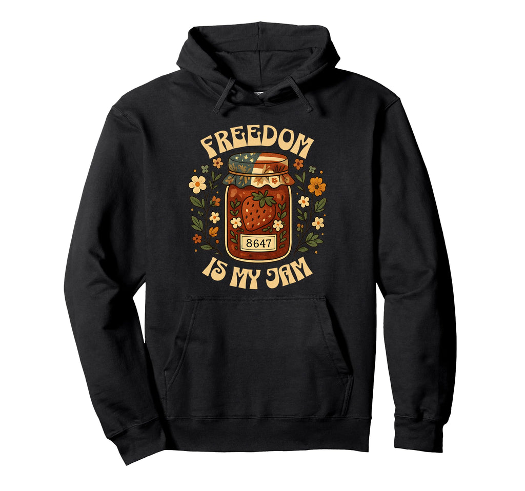 Freedom Is My Jam Subtle Boho Floral Hoodie - Streetwear Style Men Women - T-Shirt, Sweatshirt, Hoodie