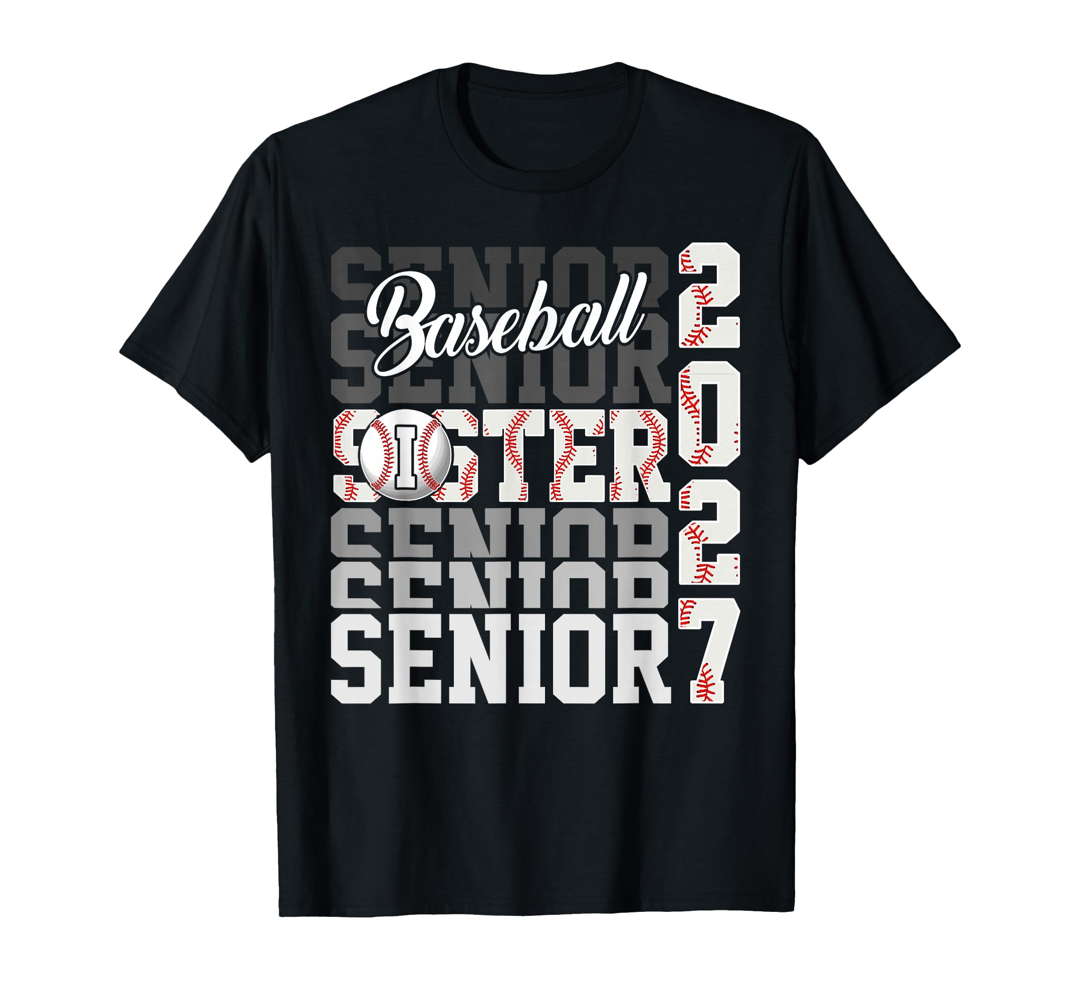 Senior 2027 Baseball Sister Proud T-Shirt - Aesthetic Graphic Unisex - T-Shirt, Sweatshirt, Hoodie