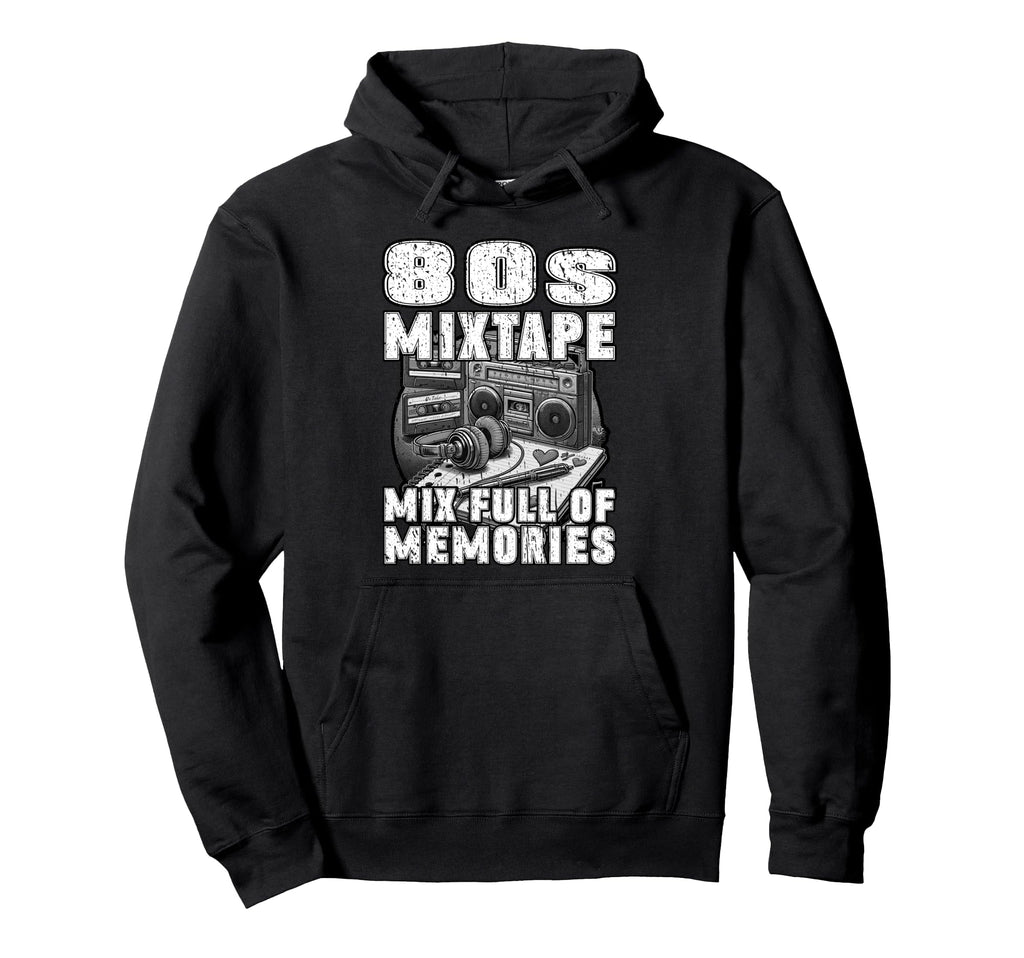 80S Mixtape Mix Full Memories Cassette Tape Hoodie - Trendy Graphic Unisex - T-Shirt, Sweatshirt, Hoodie