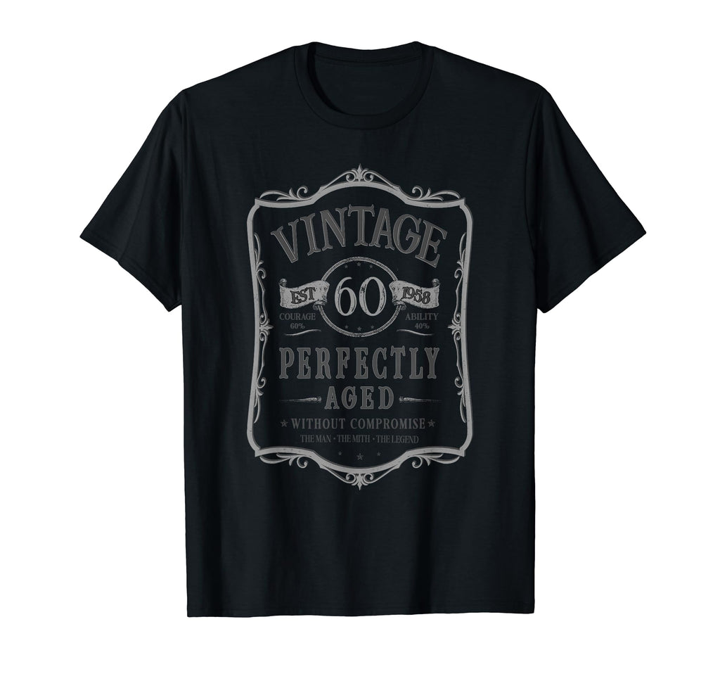 60Th Birthday Gift 1958 Distressed T-Shirt - Unique Graphic Men Women - T-Shirt, Sweatshirt, Hoodie