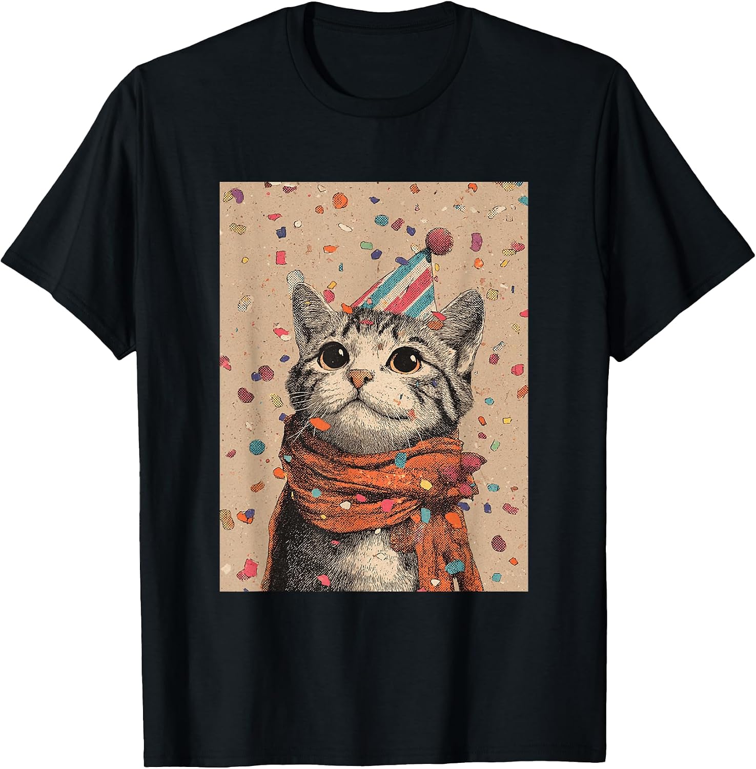 Cat Animal Birthday Party Hat Apparel - Adult & Kids T-Shirts, Sweatshirts & Hoodies apparel design preview 1