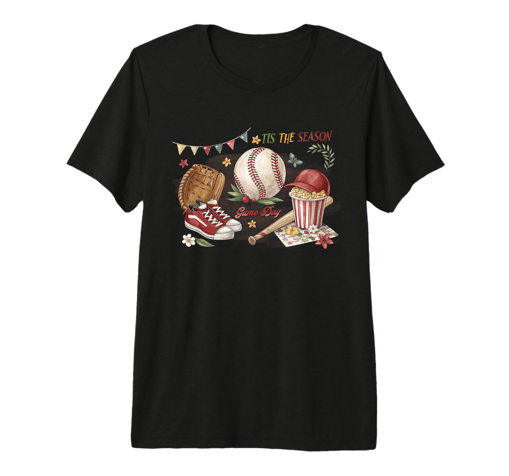 Tis Season Baseball Gameday Cheer Mom T-Shirt - Streetwear Style Unisex - T-Shirt, Sweatshirt, Hoodie