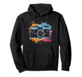 Camera Photography Watercolor Art Hoodie - Unique Graphic Unisex - T-Shirt, Sweatshirt, Hoodie