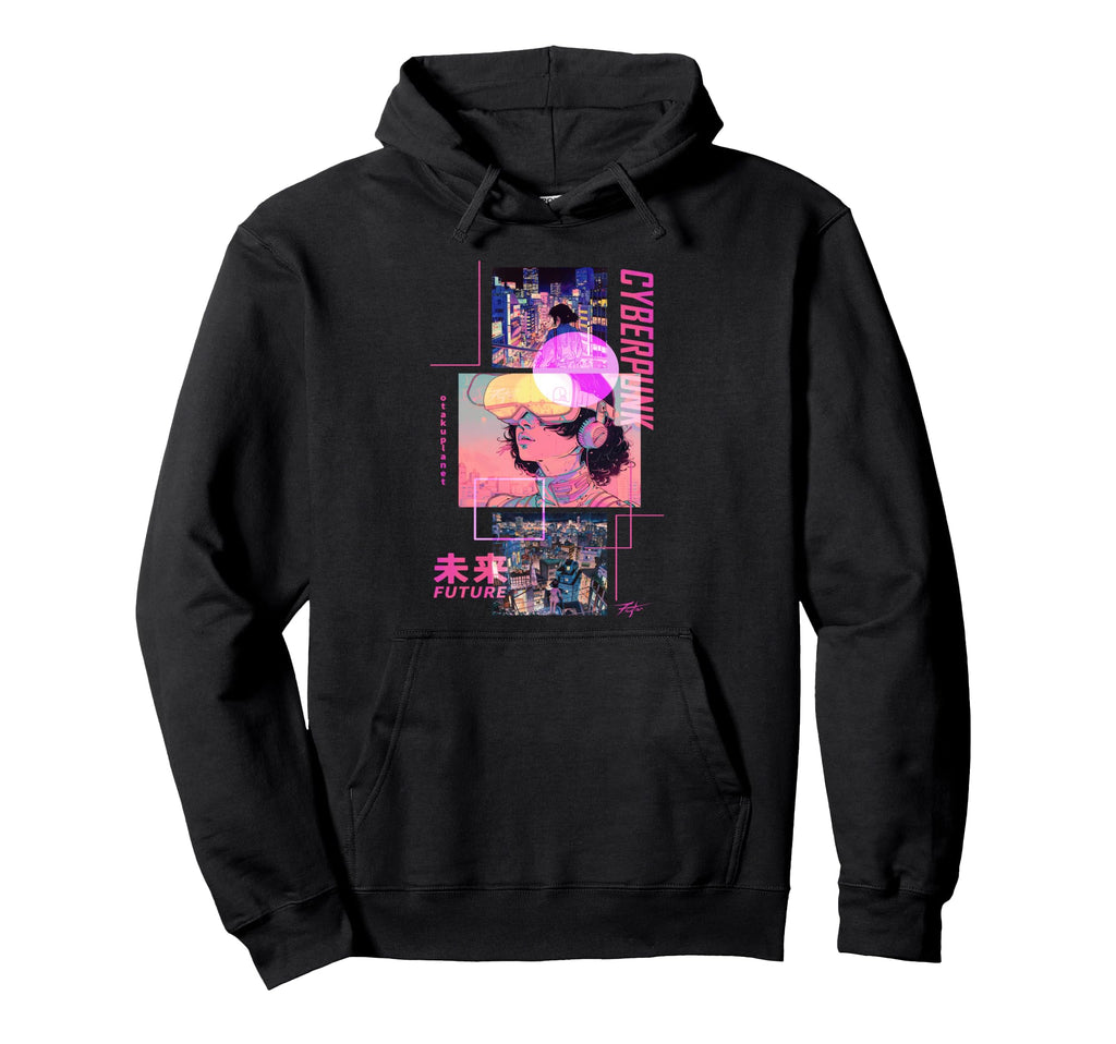 Japan Cyberpunk Anime Futurist Hoodie - Minimalist Print Men Women - T-Shirt, Sweatshirt, Hoodie