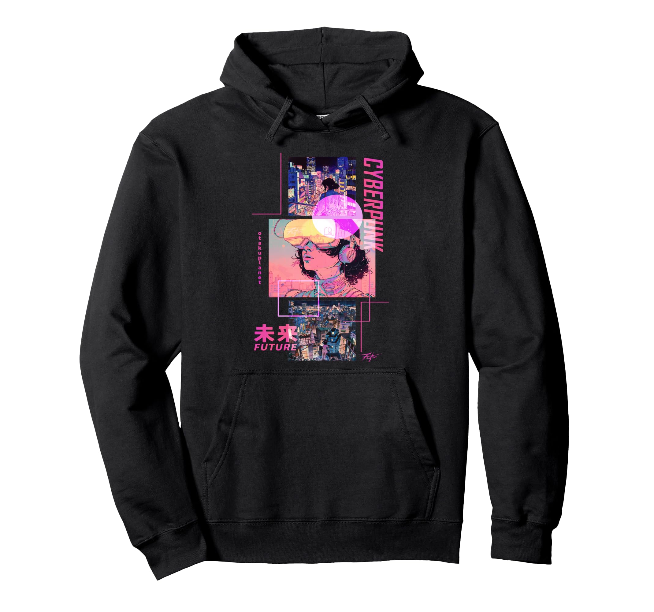 Japan Cyberpunk Anime Futurist Hoodie - Minimalist Print Men Women - T-Shirt, Sweatshirt, Hoodie