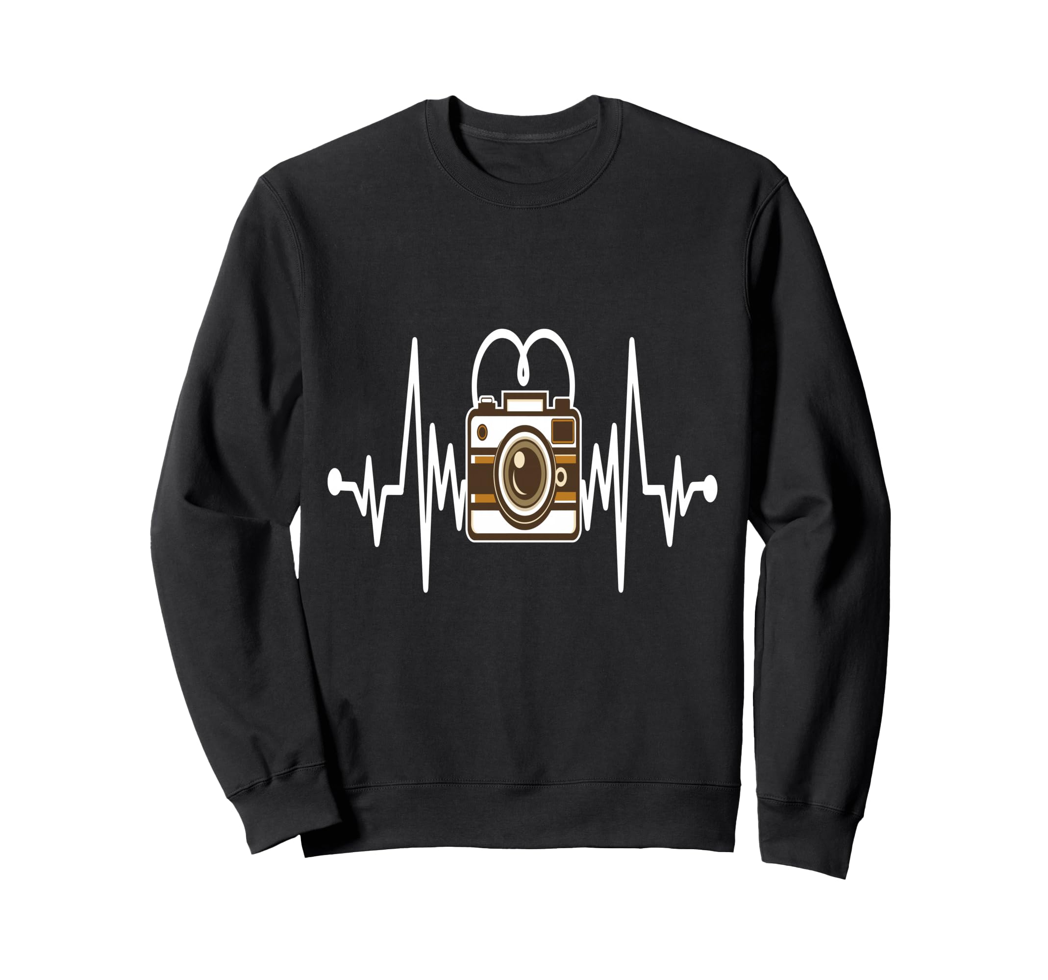 Womens Funny Camera Heartbeat Sweatshirt - Aesthetic Graphic Unisex - T-Shirt, Sweatshirt, Hoodie