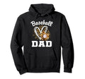 Baseball Dad Leopard Heart Daddy Papa Hoodie - Novelty Apparel Men Women - T-Shirt, Sweatshirt, Hoodie