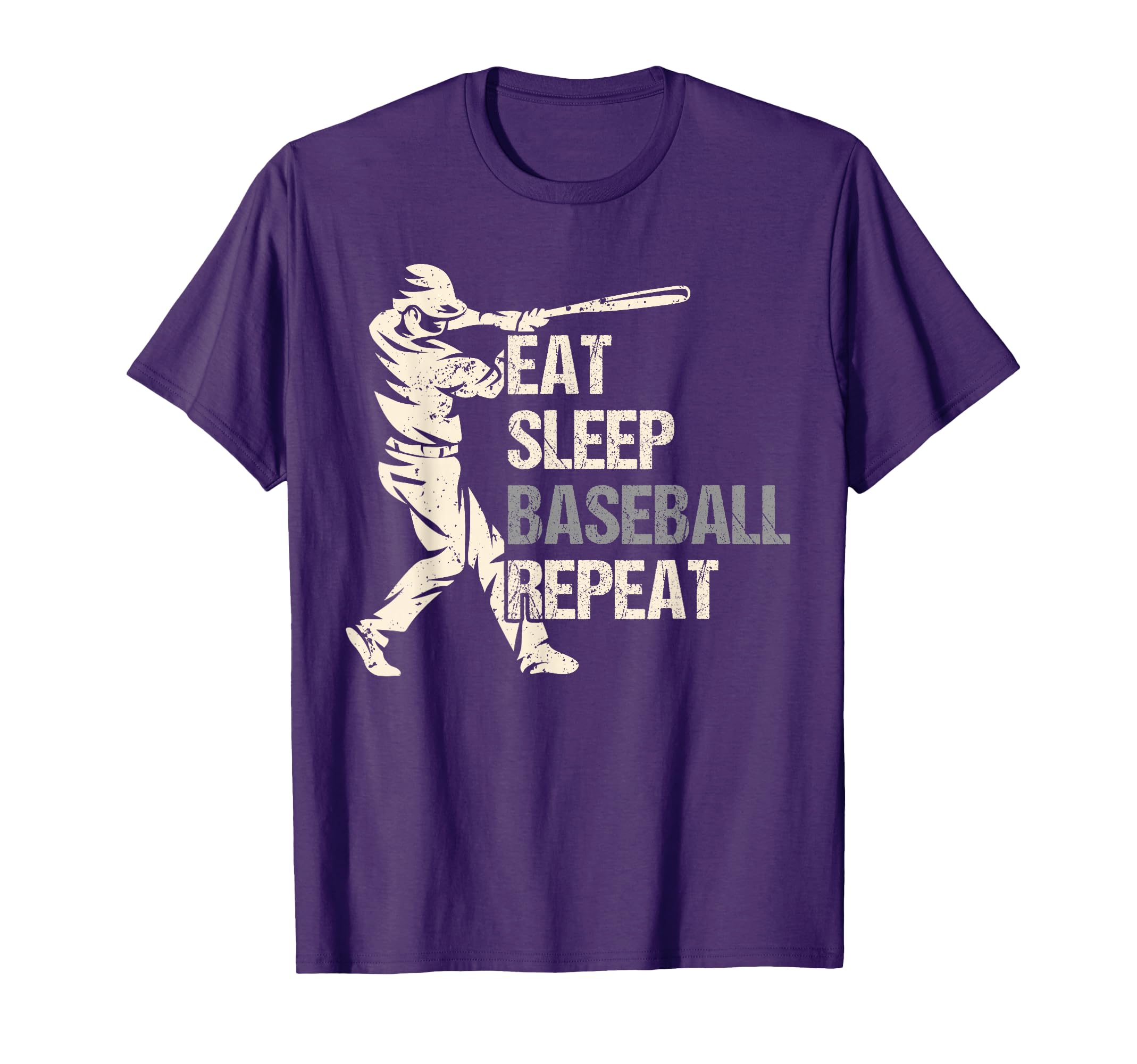 Eat Sleep Baseball Repeat Funny T-Shirt - Streetwear Style for Adults - T-Shirt, Sweatshirt, Hoodie