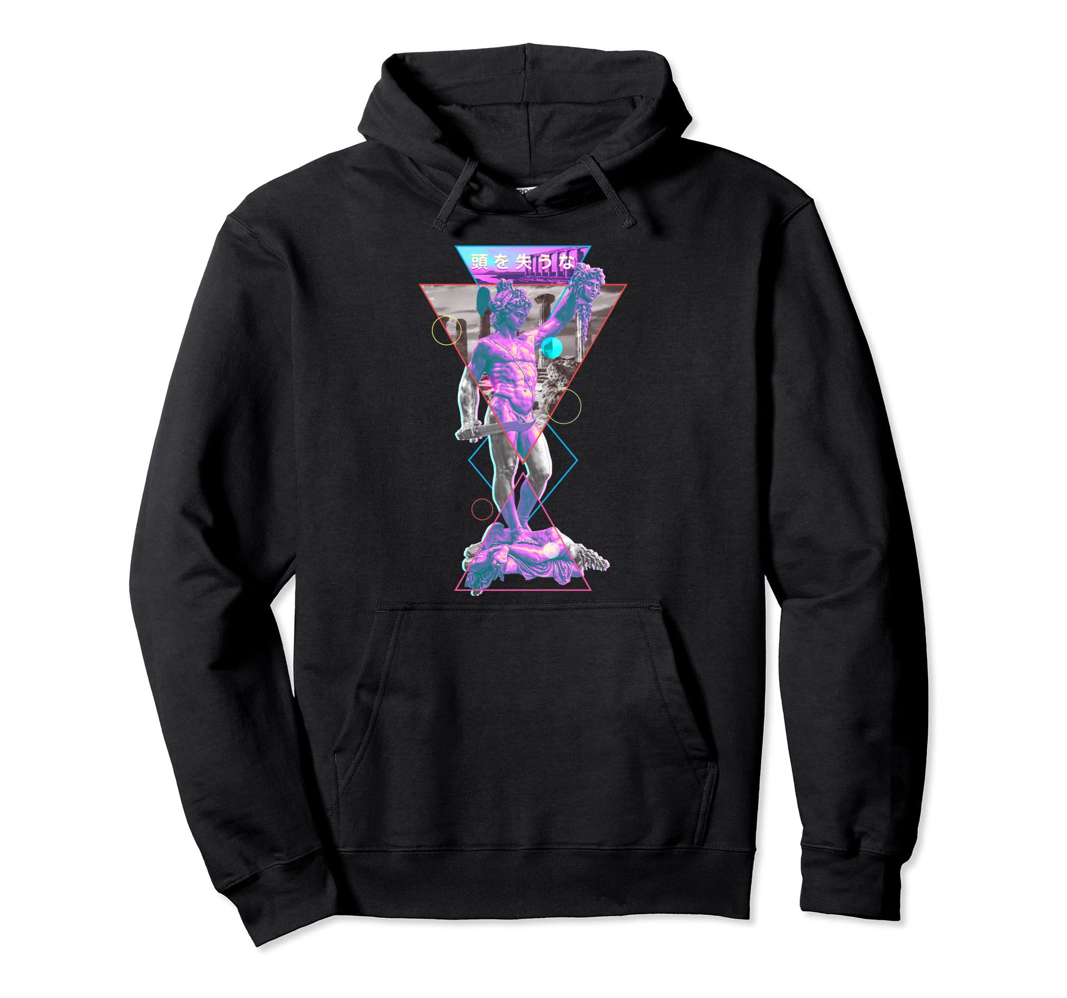 Perseus And Medusa Vaporwave Aesthetic Hoodie - Fun Novelty Design Unisex - T-Shirt, Sweatshirt, Hoodie