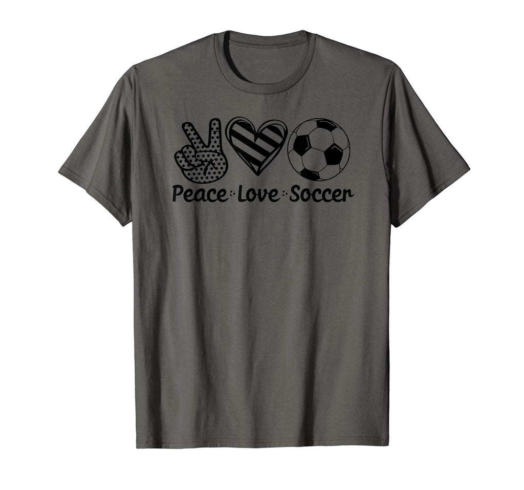 Peace Love Soccer T-Shirt - Graphic Print for Adults - T-Shirt, Sweatshirt, Hoodie