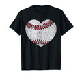 Distressed Heart Baseball Heart Mom Mama T-Shirt - Custom Art Print Unisex - T-Shirt, Sweatshirt, Hoodie