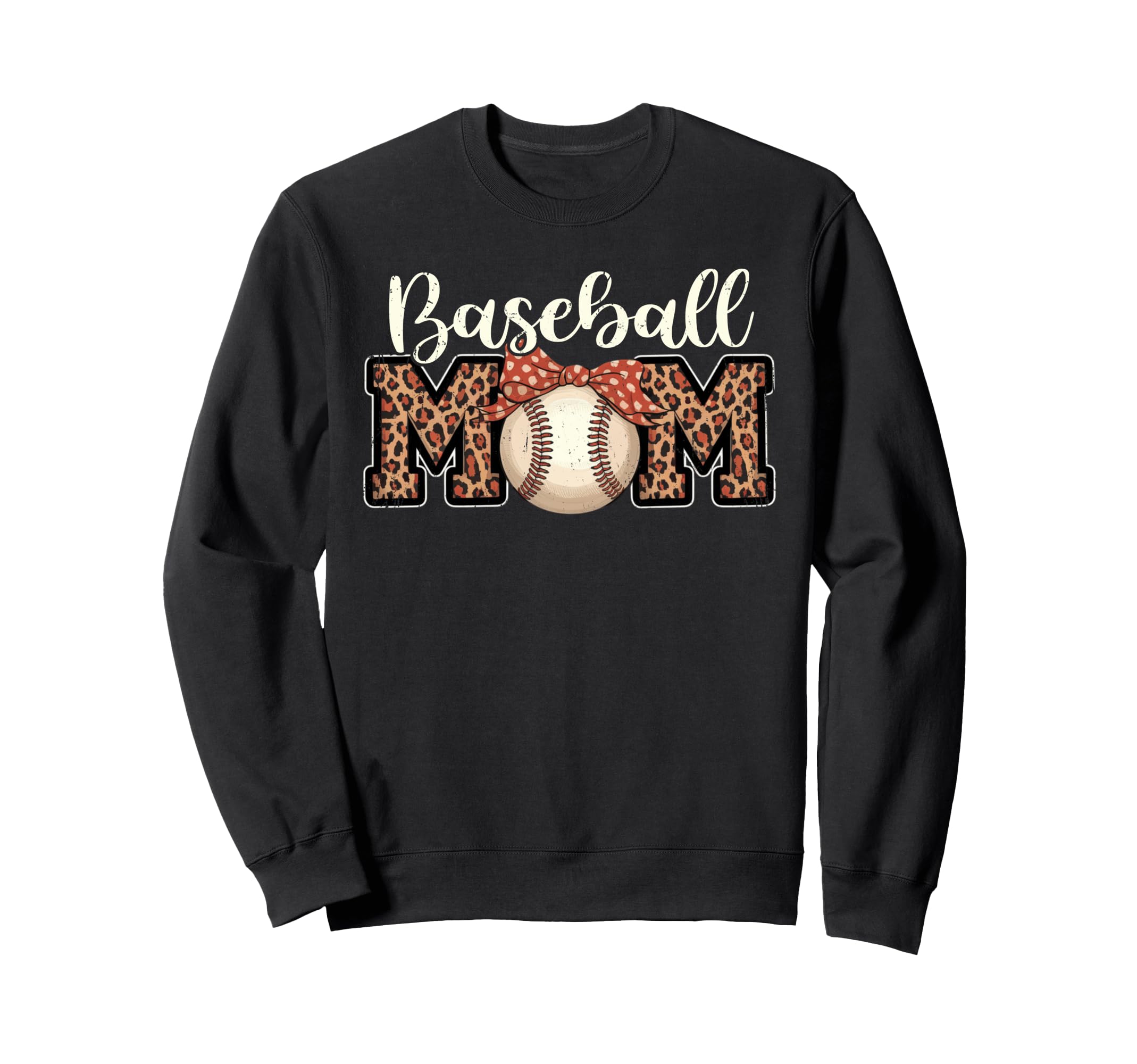 Baseball Mom Headband Leopard Sweatshirt - Novelty Apparel for Adults - T-Shirt, Sweatshirt, Hoodie