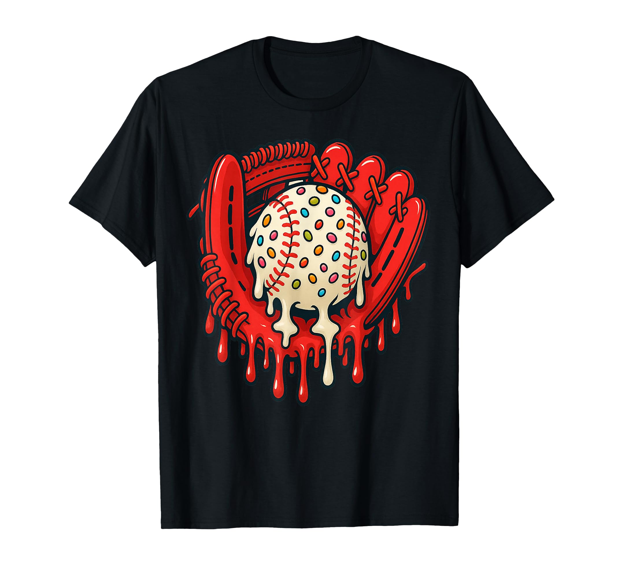 Baseball Drip Team Ice Cream T-Shirt - Unique Graphic for Adults - T-Shirt, Sweatshirt, Hoodie