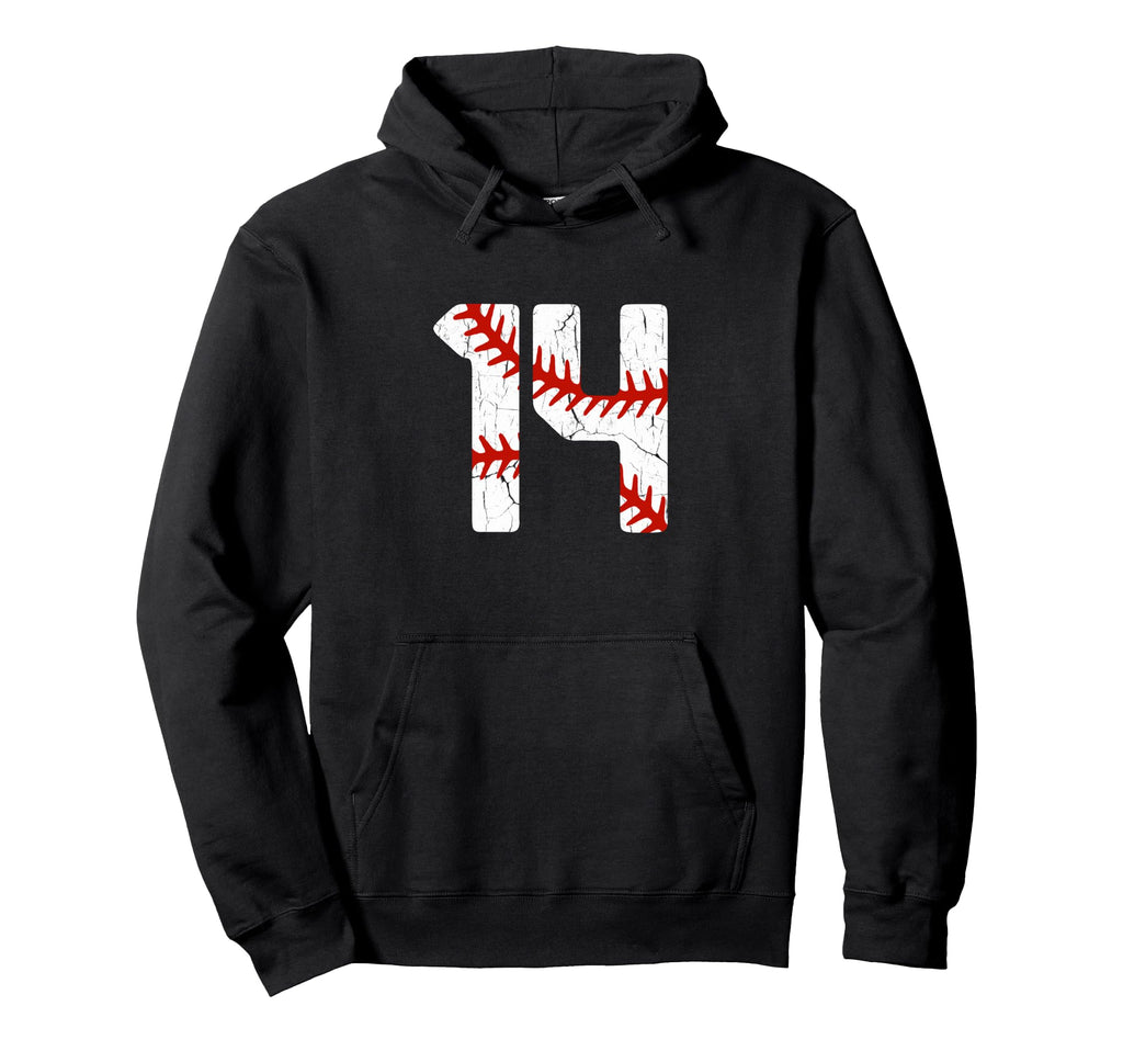 Baseball Player Jersey Number 14 14 Hoodie - Aesthetic Graphic for Adults - T-Shirt, Sweatshirt, Hoodie