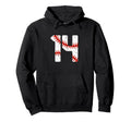 Baseball Player Jersey Number 14 14 Hoodie - Aesthetic Graphic for Adults - T-Shirt, Sweatshirt, Hoodie