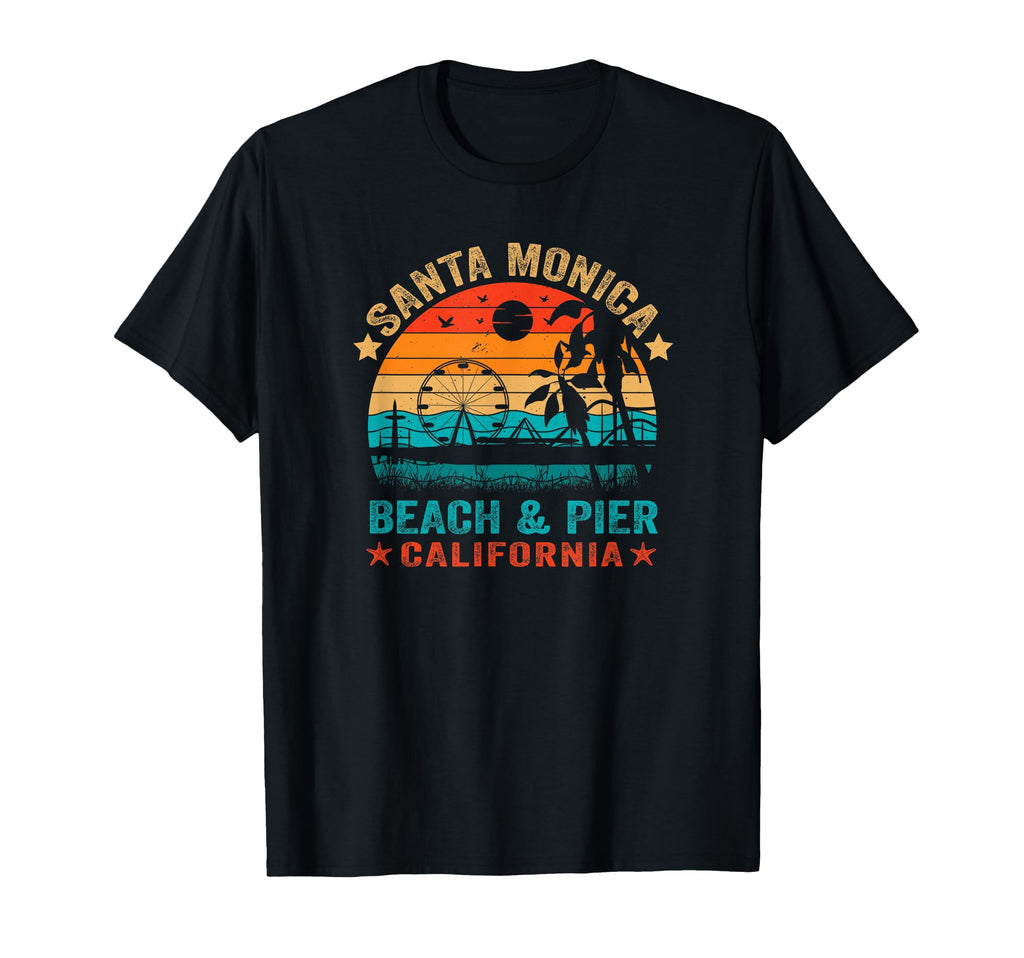 Santa Monica California Usa Beach Pier T-Shirt - Graphic Print for Adults - T-Shirt, Sweatshirt, Hoodie