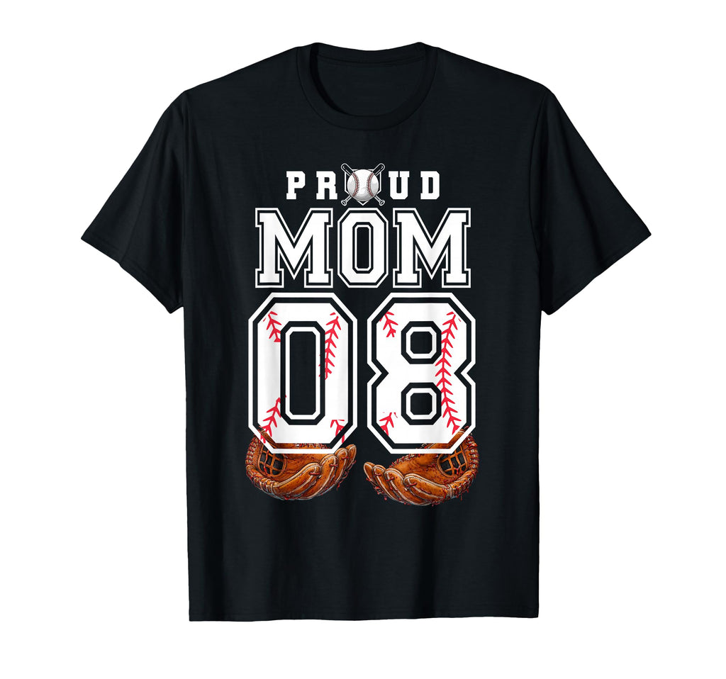 Proud Mom Baseball Player Number 8 Game T-Shirt - Unique Graphic Men Women - T-Shirt, Sweatshirt, Hoodie