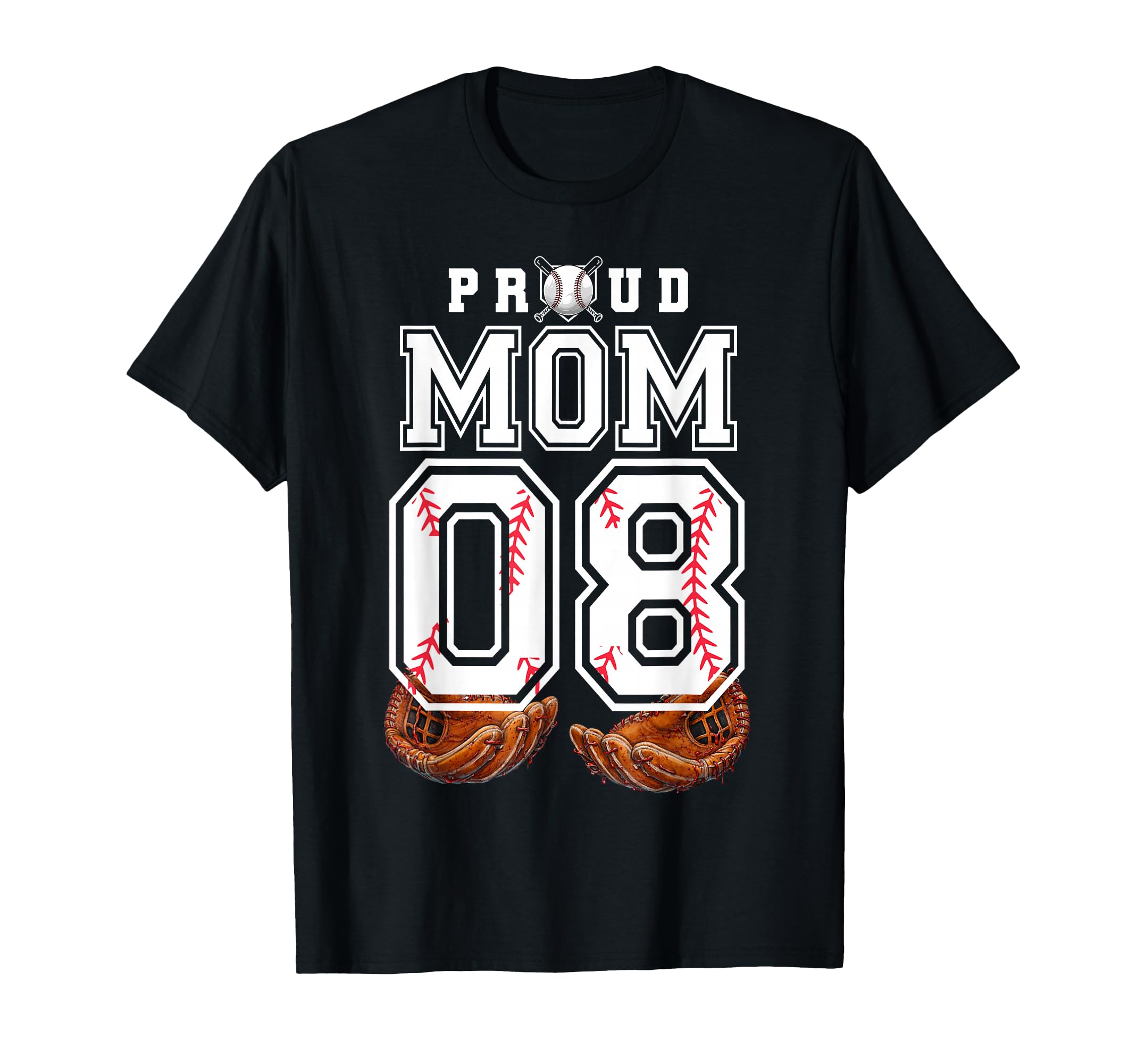 Proud Mom Baseball Player Number 8 Game T-Shirt - Unique Graphic Men Women - T-Shirt, Sweatshirt, Hoodie