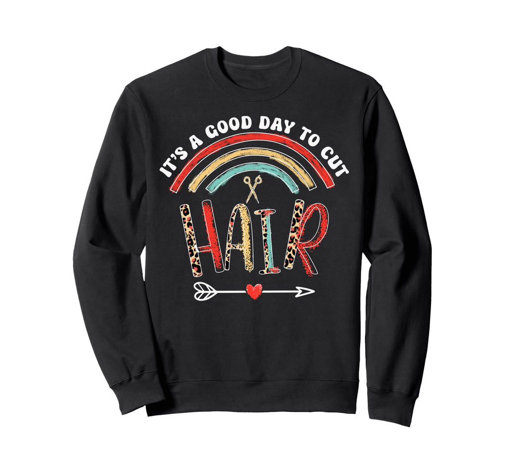 Hair Stylist Barber Rainbow Salon Sweatshirt - Aesthetic Graphic Men Women - T-Shirt, Sweatshirt, Hoodie