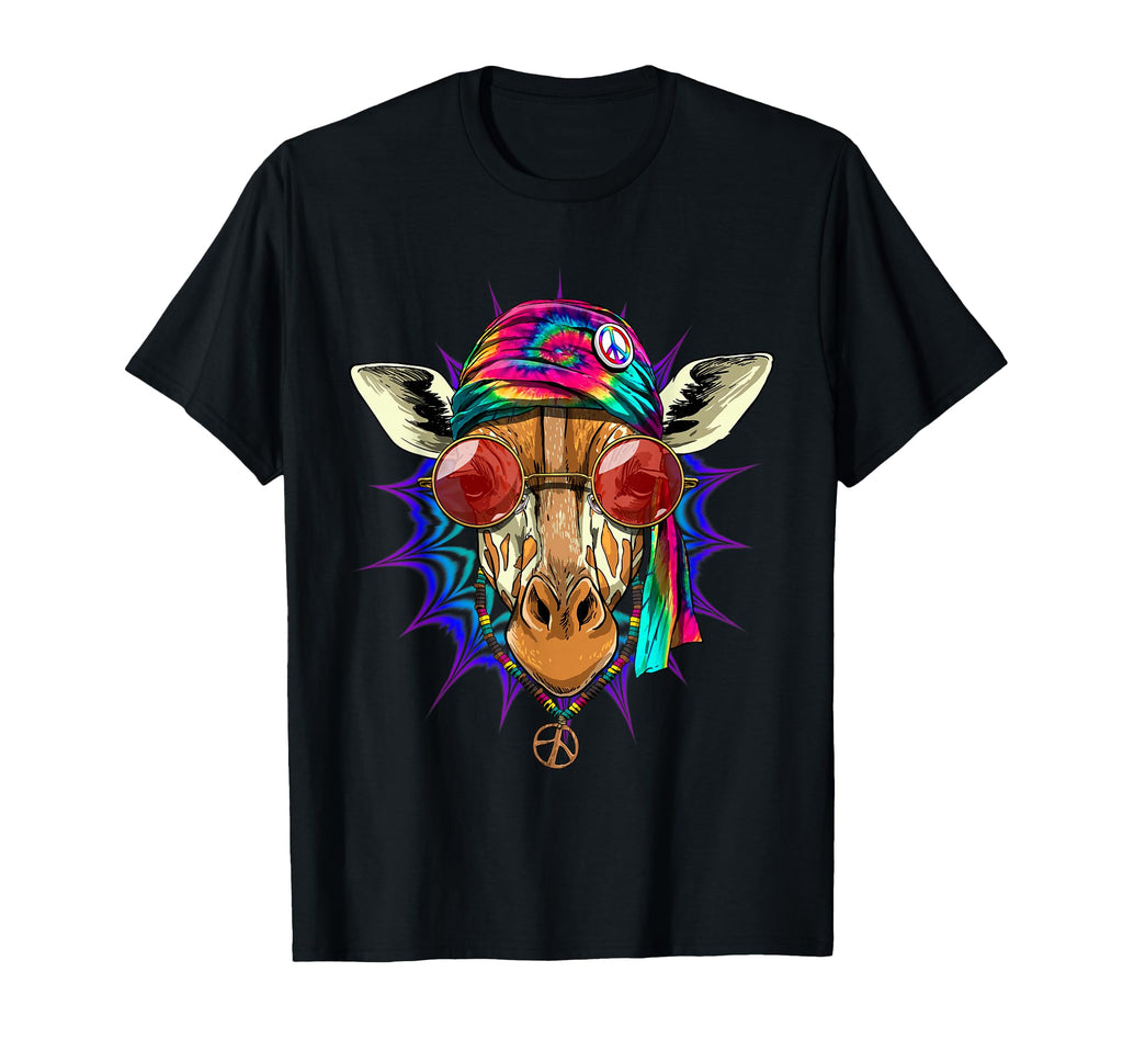 Tie Dye Hippie Giraffe Hippiness T-Shirt - Minimalist Print for Adults - T-Shirt, Sweatshirt, Hoodie