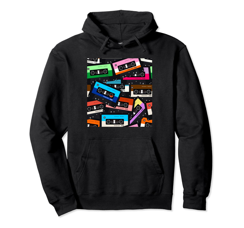 80S Rock Cassettes Rock Cassettes Tapes Hoodie - Trendy Graphic Unisex - T-Shirt, Sweatshirt, Hoodie