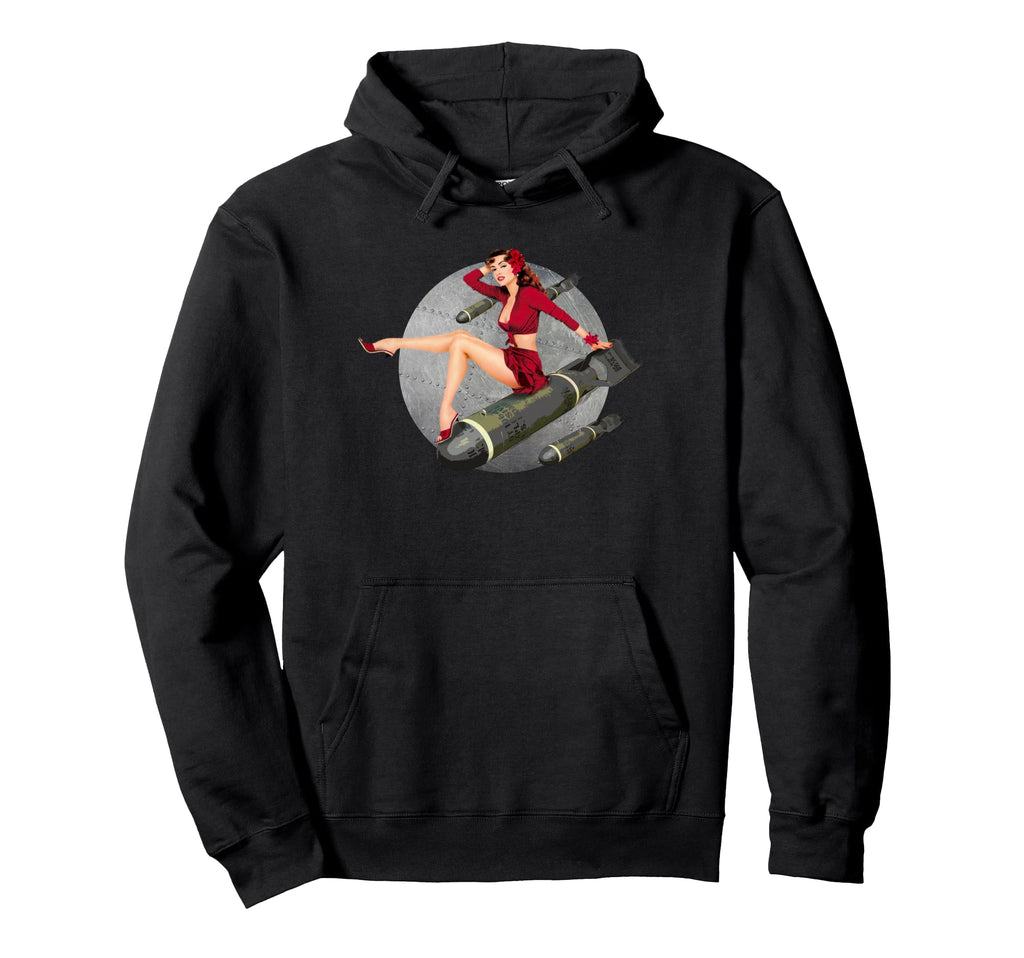 Ww2 Pin Up Bombs Away Hoodie - Graphic Print Unisex - T-Shirt, Sweatshirt, Hoodie