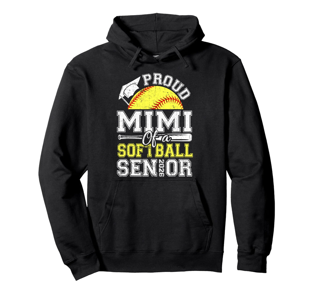 Proud Mimi 2026 Senior Softball Graduate Hoodie - Custom Art Print Unisex - T-Shirt, Sweatshirt, Hoodie