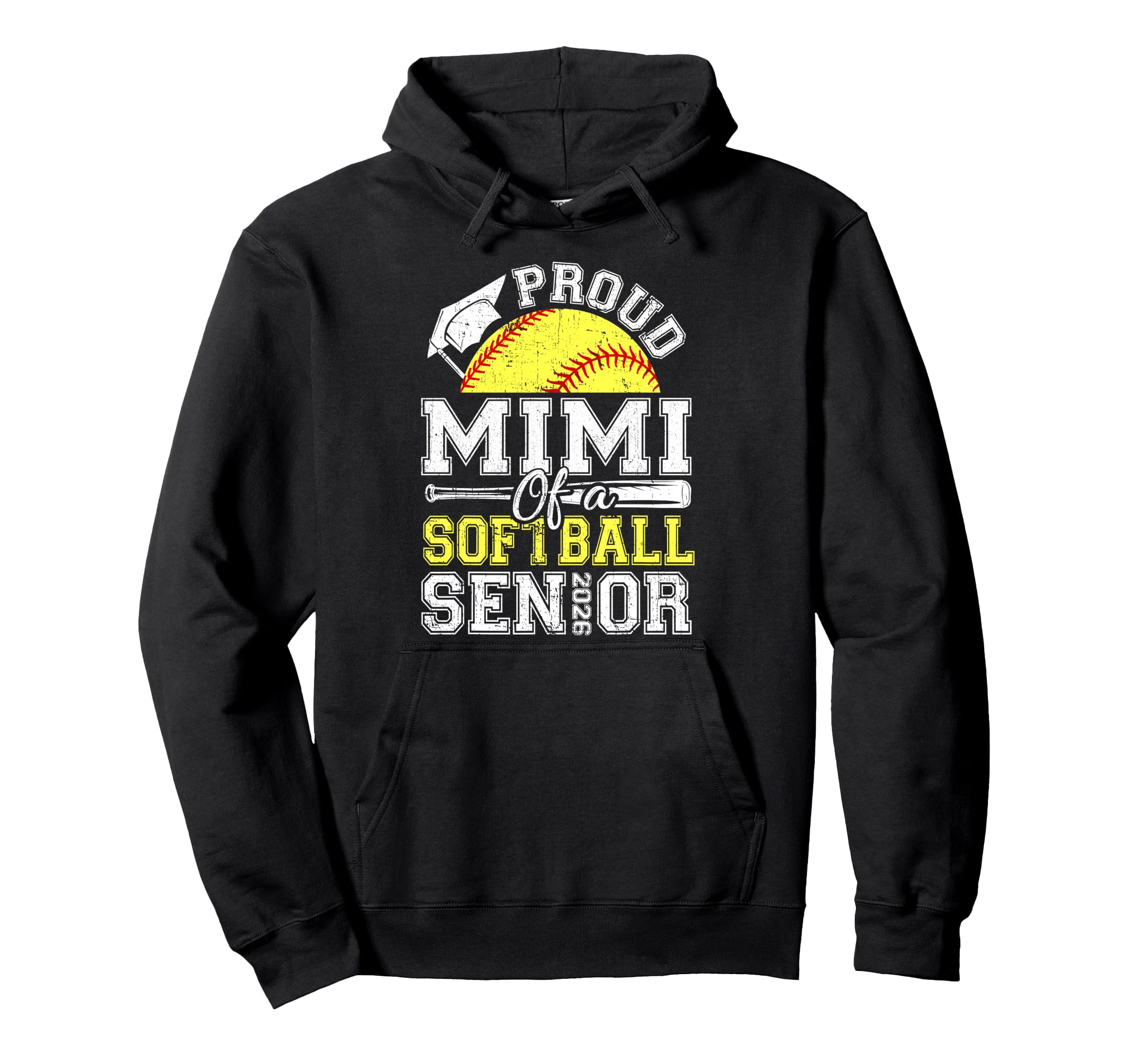 Proud Mimi 2026 Senior Softball Graduate Hoodie - Custom Art Print Unisex - T-Shirt, Sweatshirt, Hoodie