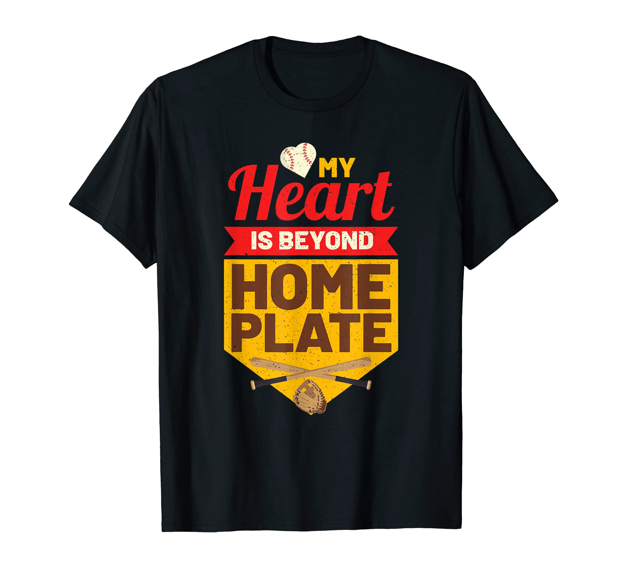 Baseball Mom My Heart Is Behind T-Shirt - Casual Everyday Wear for Adults - T-Shirt, Sweatshirt, Hoodie