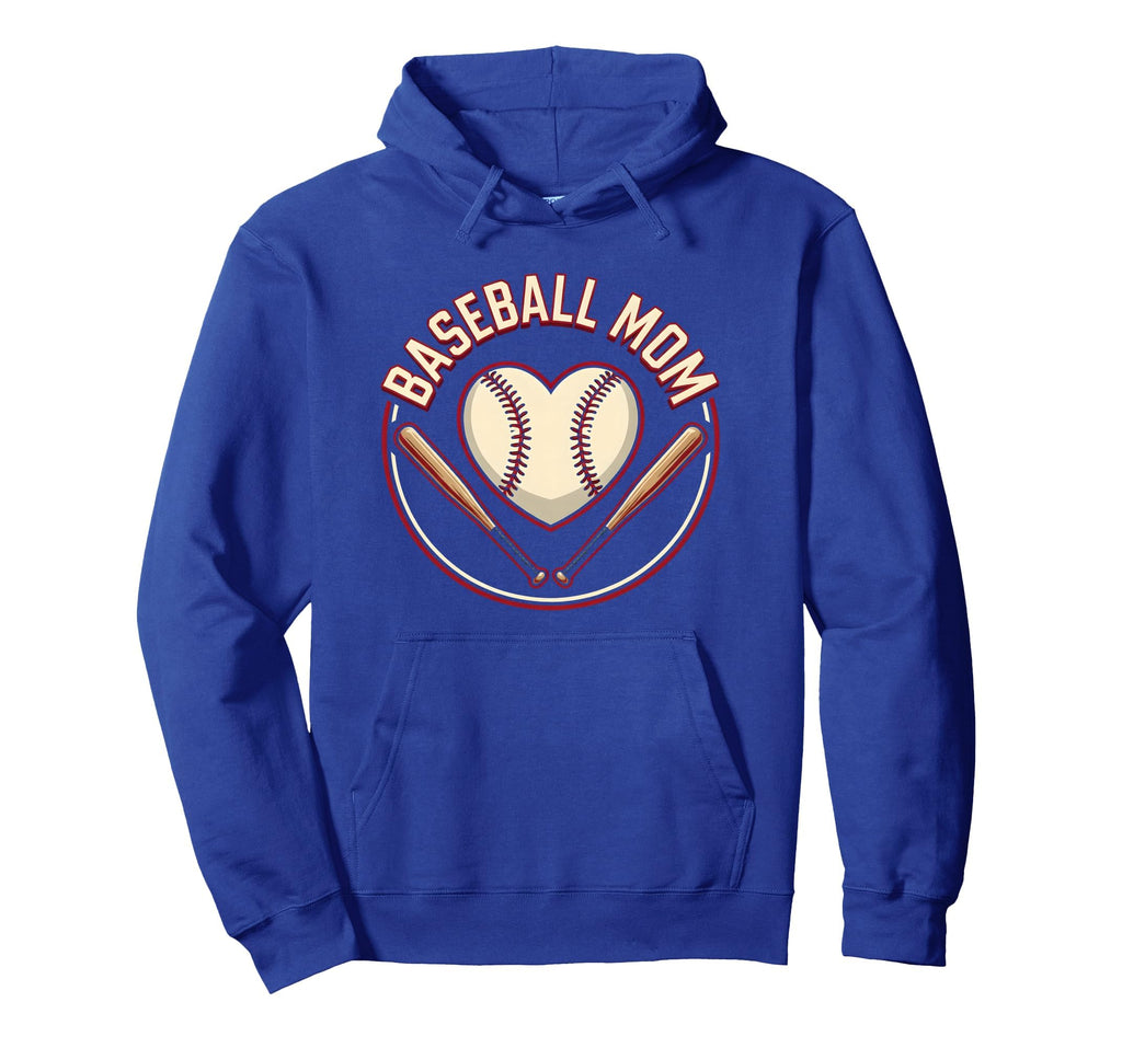 Baseball Mom Heart Proud Sports Parent Hoodie - Streetwear Style Unisex - T-Shirt, Sweatshirt, Hoodie