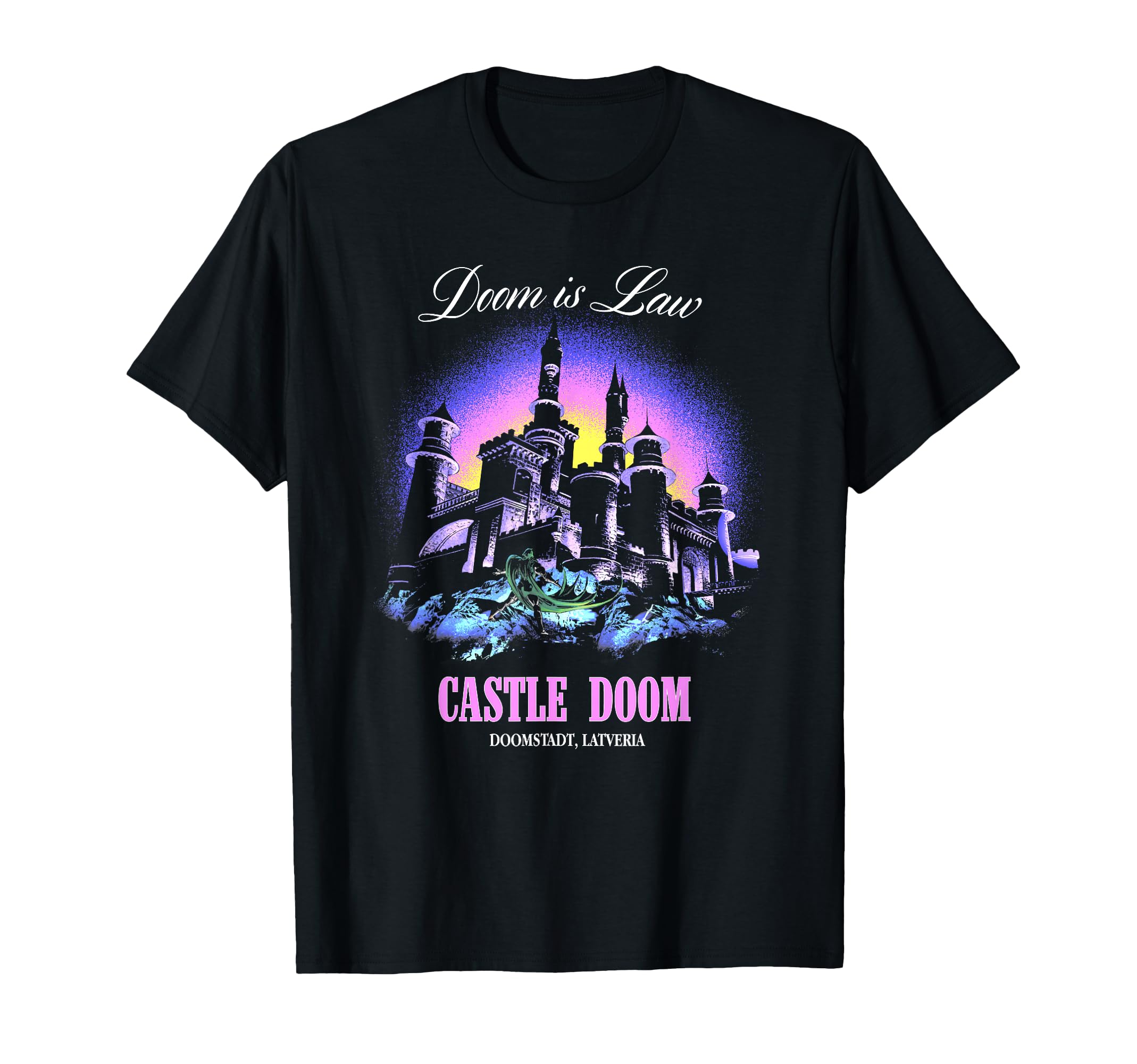Marvel Comics Castle Doom Distressed T-Shirt - Unique Graphic for Adults - T-Shirt, Sweatshirt, Hoodie