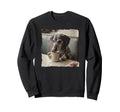 Dachshund Coffee Diner Art Dog Sweatshirt - Fun Novelty Design Unisex - T-Shirt, Sweatshirt, Hoodie