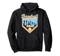 Baseball Dad Ice Cream Drip Home Plate Hoodie - Custom Art Print Men Women - T-Shirt, Sweatshirt, Hoodie