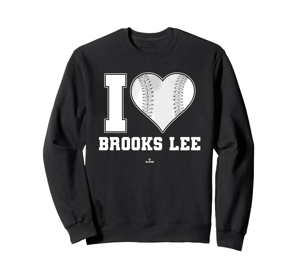 I Heart Baseball Stitch Brooks Sweatshirt - Fun Novelty Design Men Women - T-Shirt, Sweatshirt, Hoodie