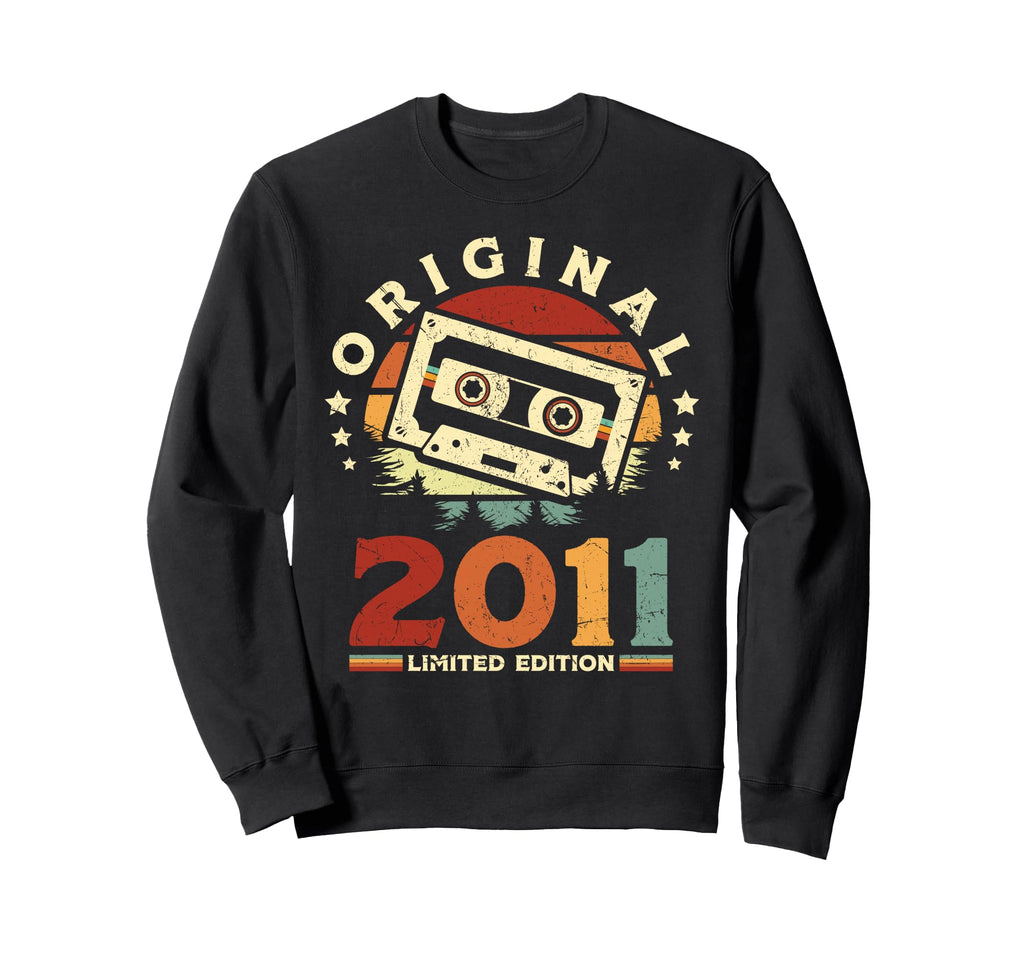 2011 Cassette Tape 15Th Birthday Sweatshirt - Fun Novelty Design for Adults - T-Shirt, Sweatshirt, Hoodie