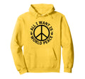 Peace Sign World Peace Boho Aesthetic Hoodie - Unique Graphic Men Women - T-Shirt, Sweatshirt, Hoodie
