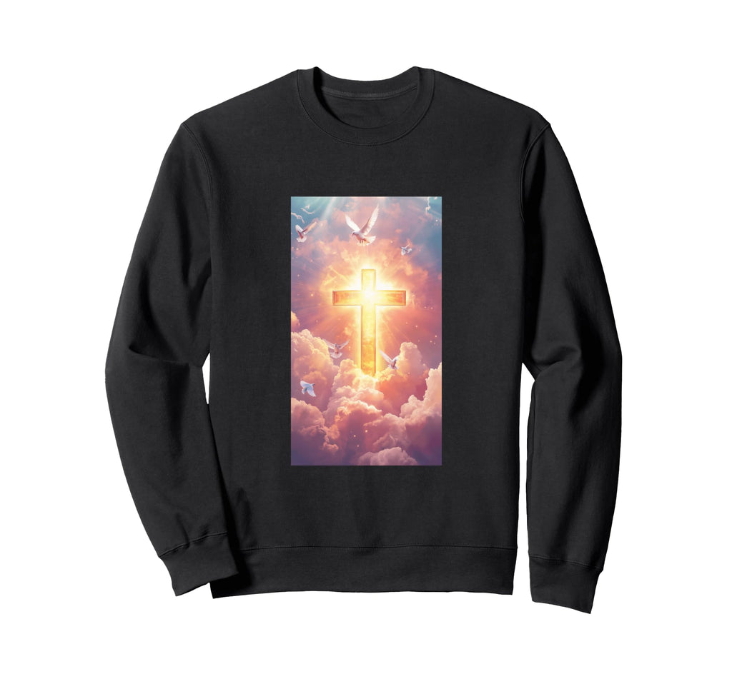 Gothic Cross Grunge Aesthetic Y2K Sweatshirt - Graphic Print for Adults - T-Shirt, Sweatshirt, Hoodie