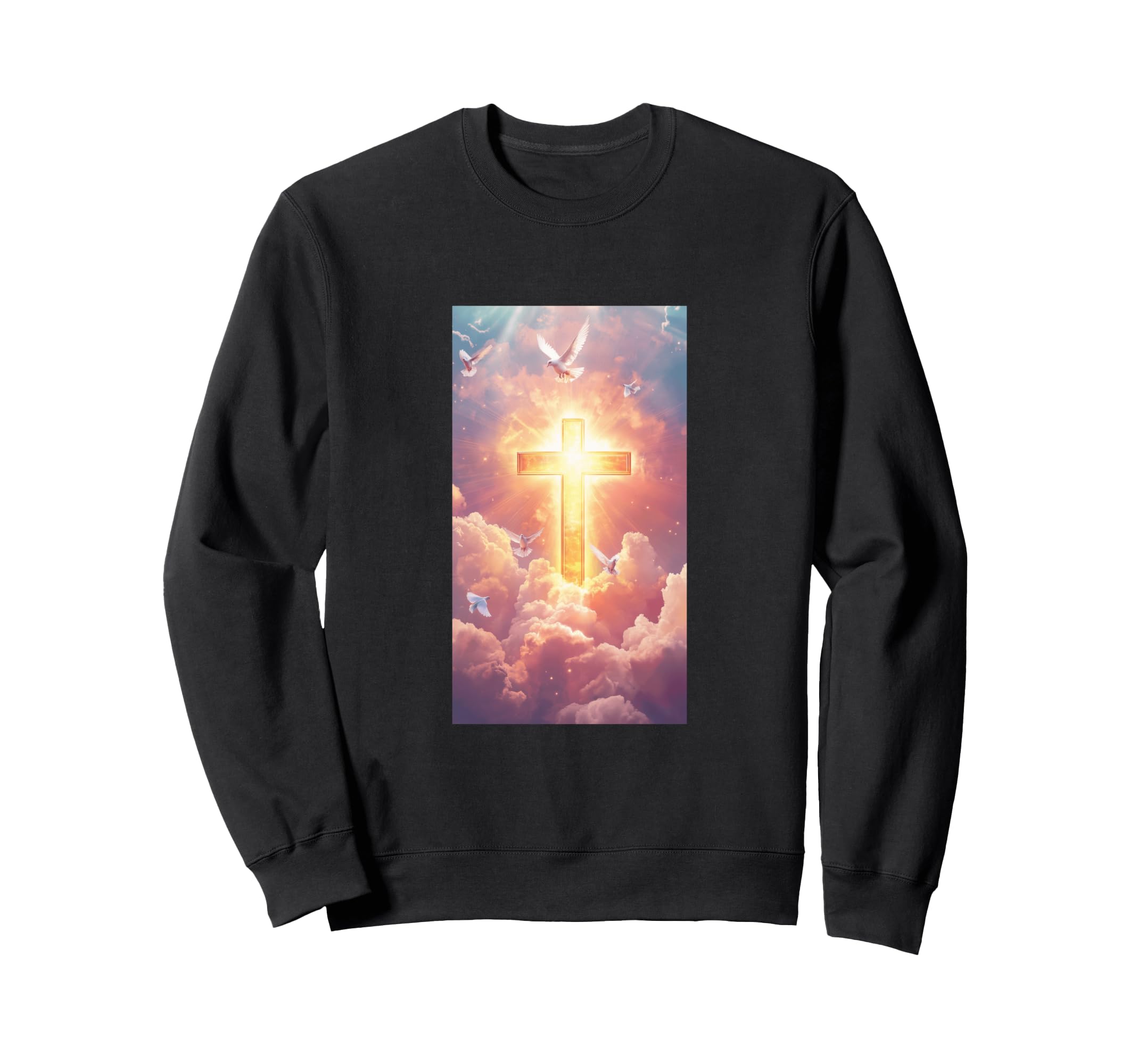 Gothic Cross Grunge Aesthetic Y2K Sweatshirt - Graphic Print for Adults - T-Shirt, Sweatshirt, Hoodie