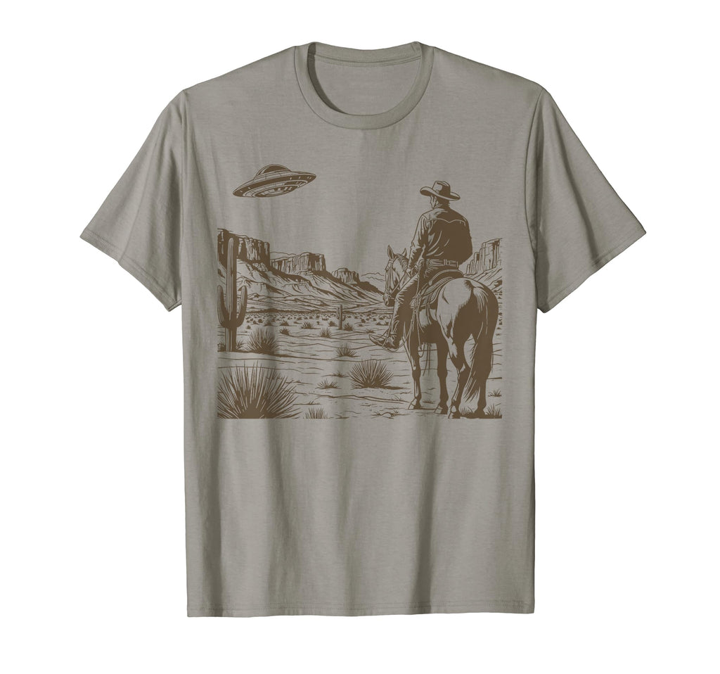 Ufo Western Cowboy Wild West T-Shirt - Streetwear Style Men Women - T-Shirt, Sweatshirt, Hoodie