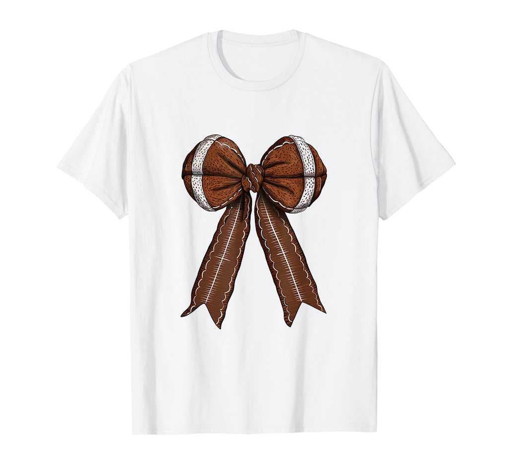 Womens Moms Coquette Bow Football Lover T-Shirt - Streetwear Style Unisex - T-Shirt, Sweatshirt, Hoodie