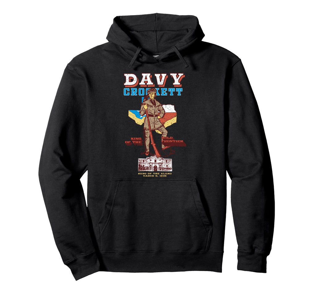 Davy Crockett Texas Alamo Cowboy Hoodie - Custom Art Print Men Women - T-Shirt, Sweatshirt, Hoodie