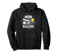 Mom Ballers Messy Bun Baseball Hoodie - Streetwear Style Men Women - T-Shirt, Sweatshirt, Hoodie