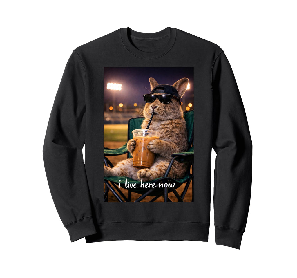 Funny Rabbit Ballfield Baseball Sweatshirt - Trendy Graphic Men Women - T-Shirt, Sweatshirt, Hoodie