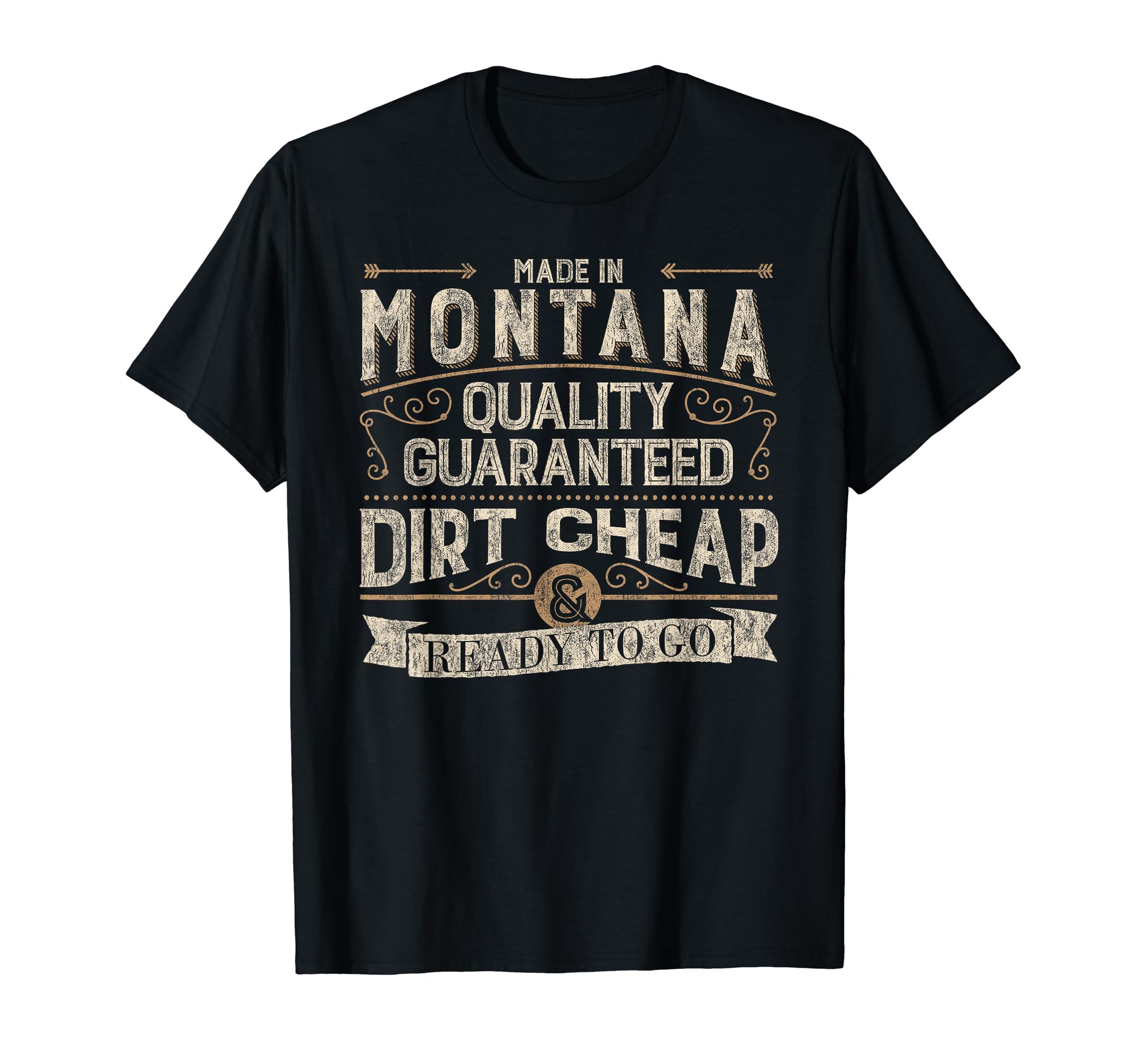 Funny Made Montana Distressed T-Shirt - Graphic Print Men Women - T-Shirt, Sweatshirt, Hoodie