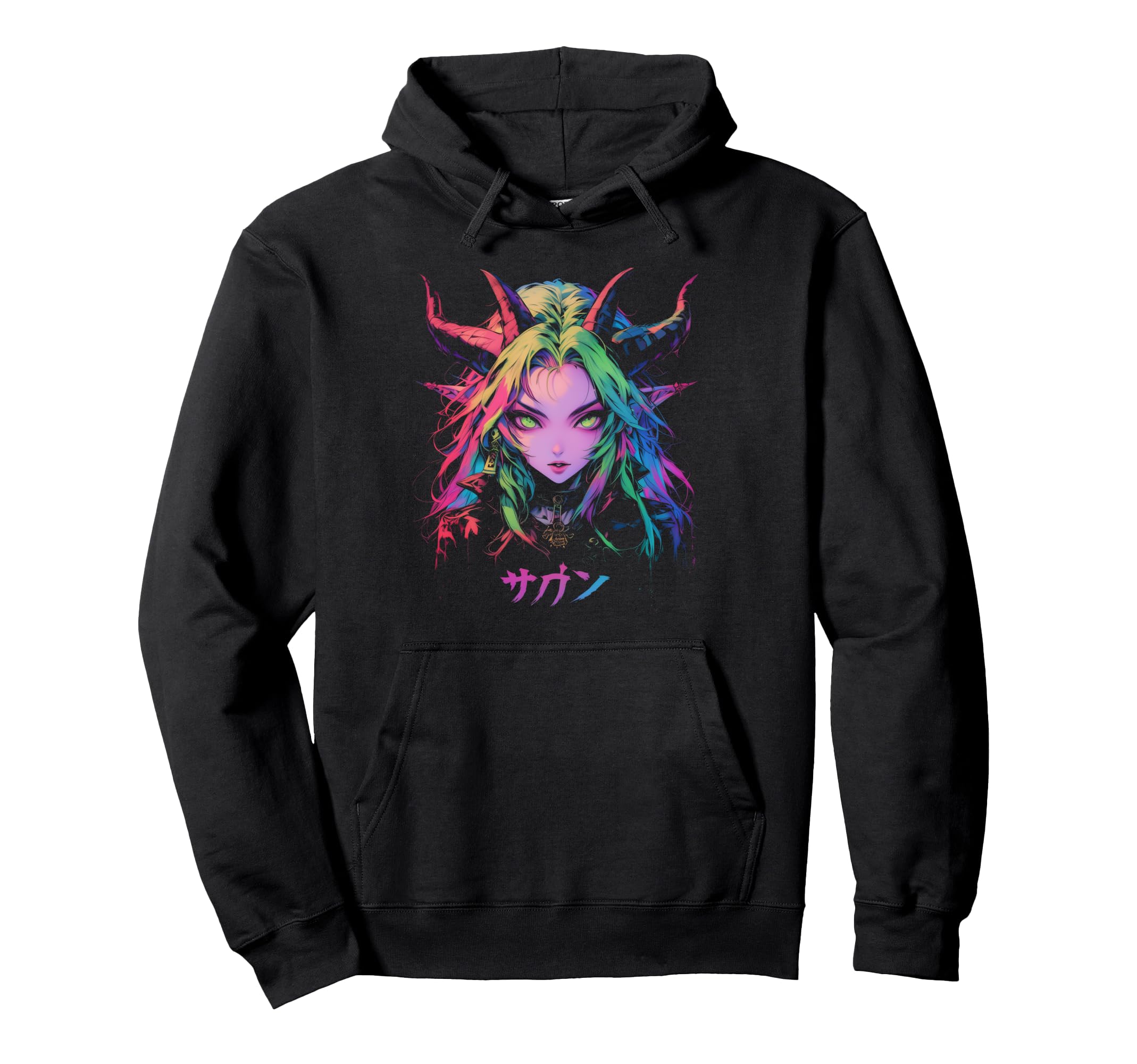 Goth Grunge Demon Anime Waifu Horror Alt Hoodie - Trendy Graphic Men Women - T-Shirt, Sweatshirt, Hoodie